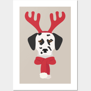 Dalmatian Christmas Dog Posters and Art